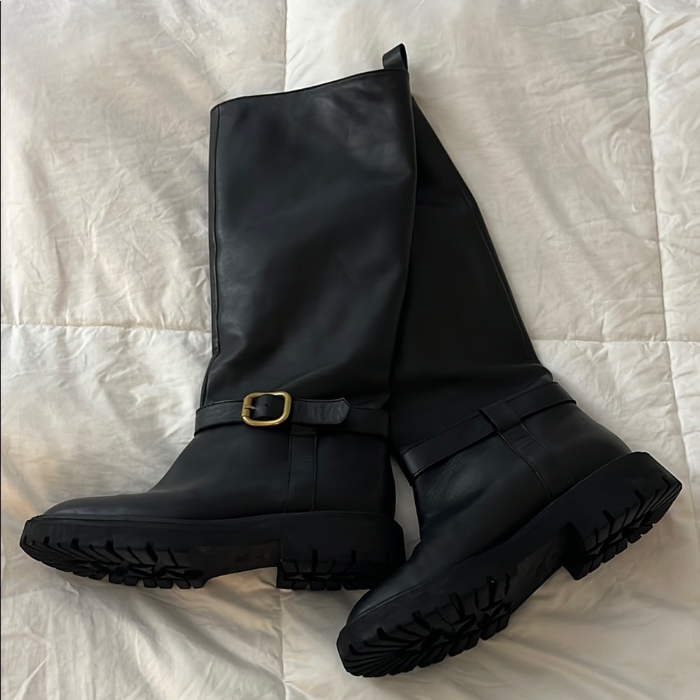 Black Leather Women's Boots